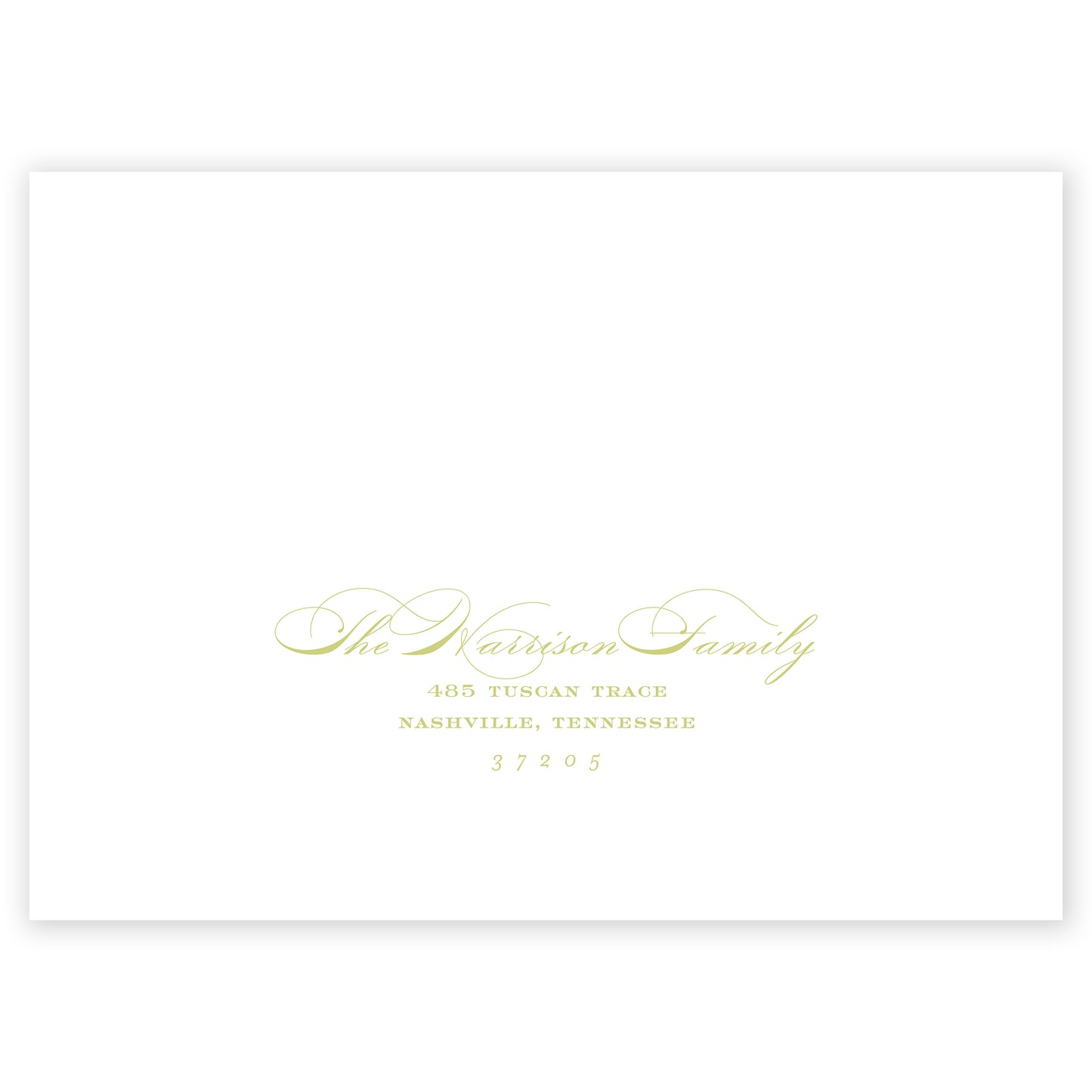 chartreuse landscape tuscan tile holiday card