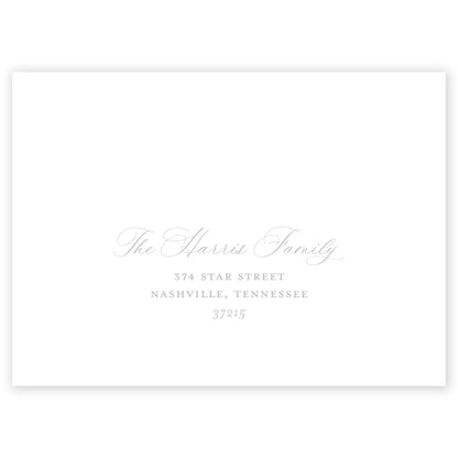 blue nativity holiday card