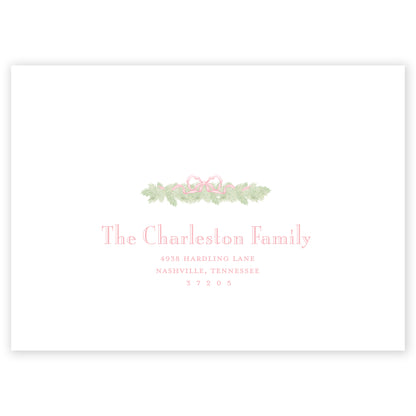 baby pink vine holiday card