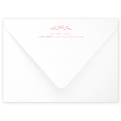 pink garland bow photo holiday card