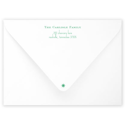 green squiggle holiday card