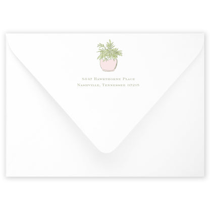 pink trellis party invitation