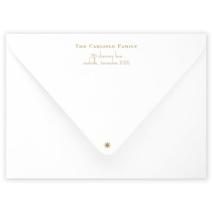 gold squiggle holiday card