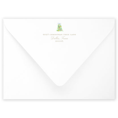 oh, christmas tree pink horizontal holiday card