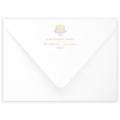 pancakes & pajamas birthday invitation - blue