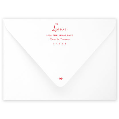 pink merry christmas drip holiday card