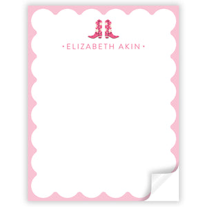 cowgirl boot notepad