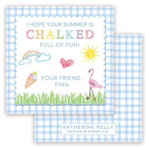 chalked full of fun blue enclosure card