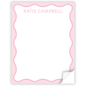 pink wave notepad