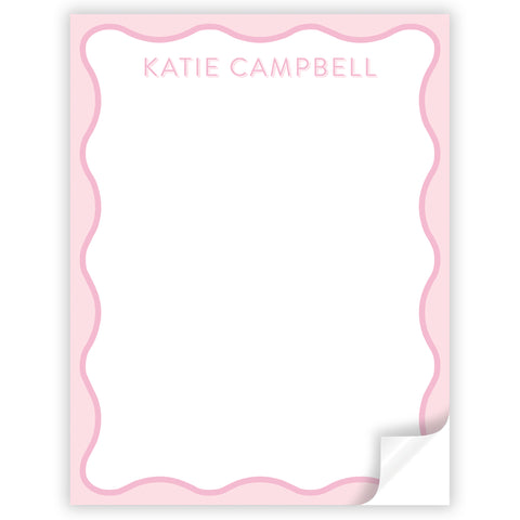 pink wave notepad