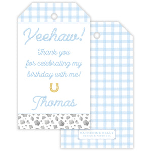 rodeo party favor tag