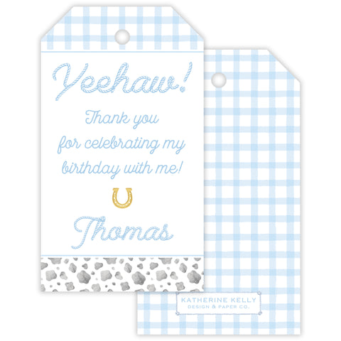 rodeo party favor tag
