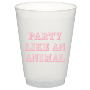 pink party animal shatterproof cups