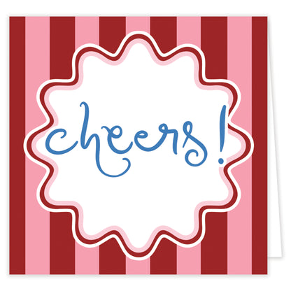 burgundy doodly-doo folded note set with envelopes