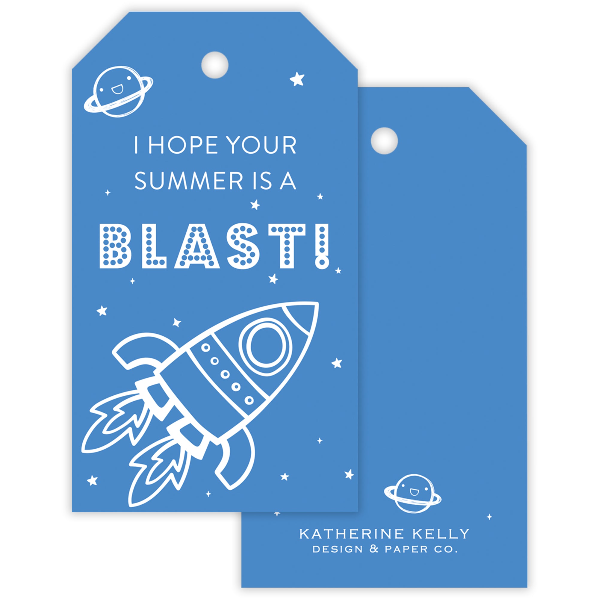 outer space gift tag