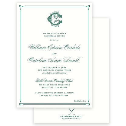 golf rehearsal dinner invitation