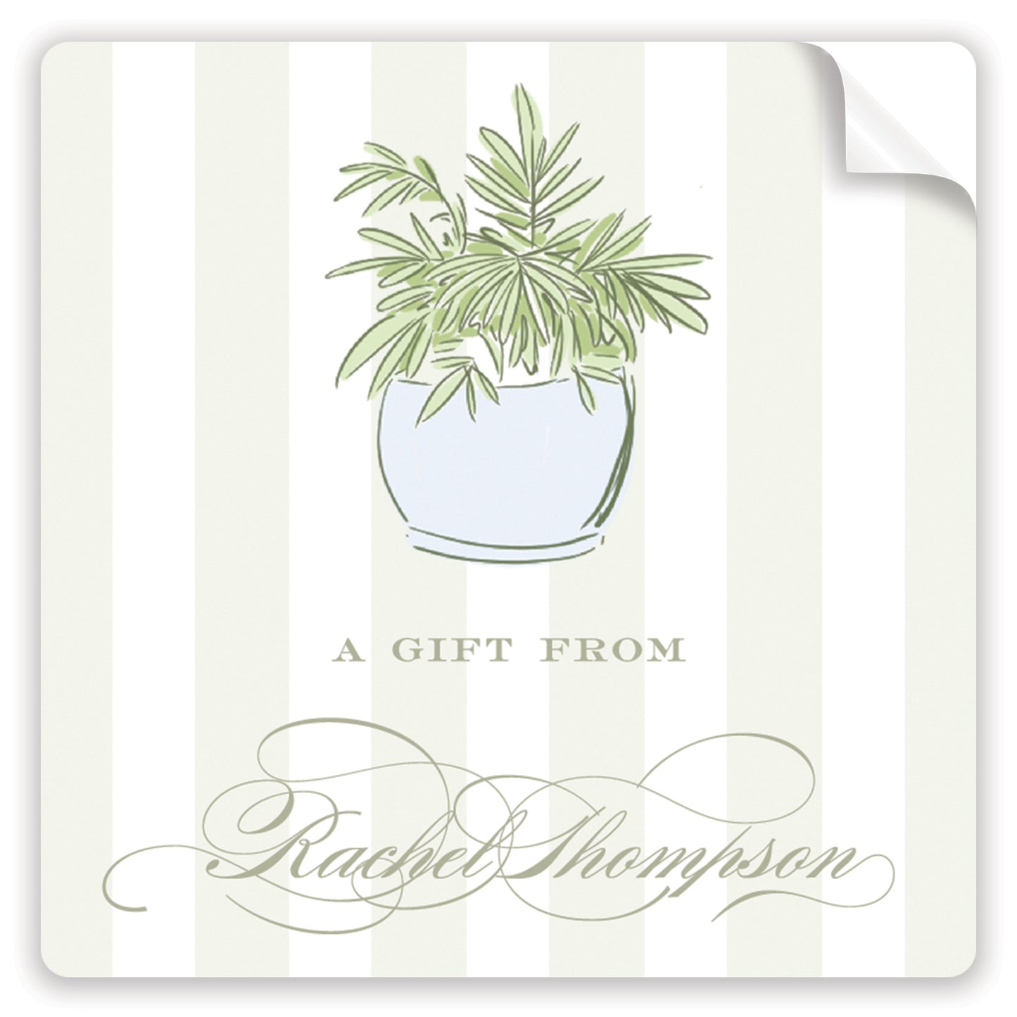 green potted trellis stickers