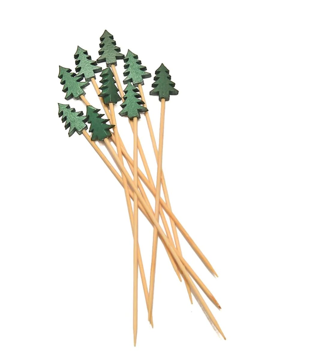 Christmas Tree Party Picks (25pc) for Cupcakes, Appetizers & Cocoa