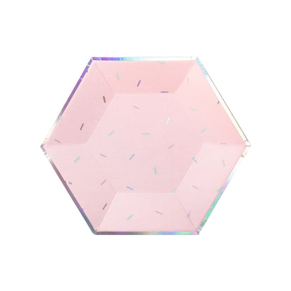 Sprinkles - Pastel Small Paper Plates (Multi-Color Pack, 18 count)