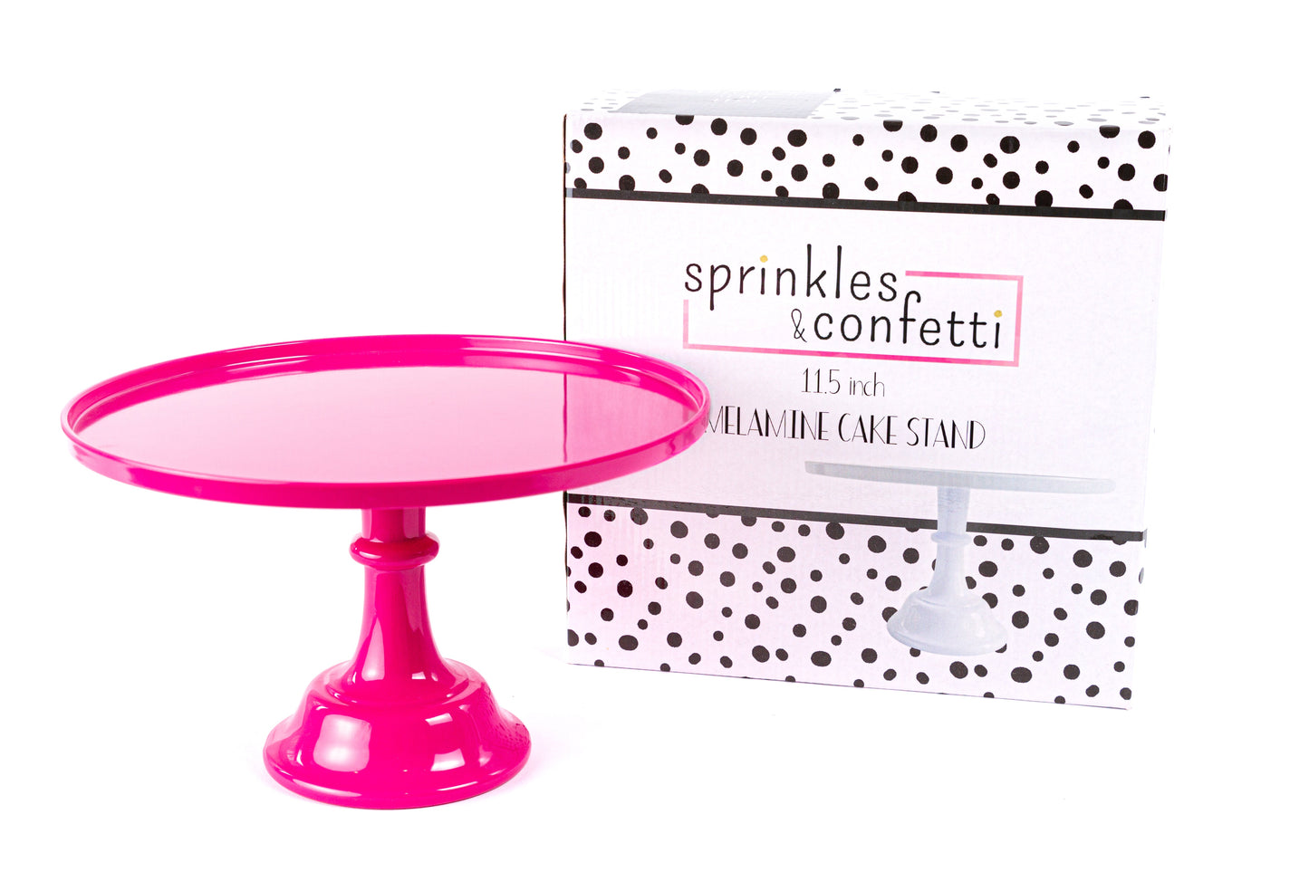 Bright Hot Pink Melamine Pedestal Cake Stand