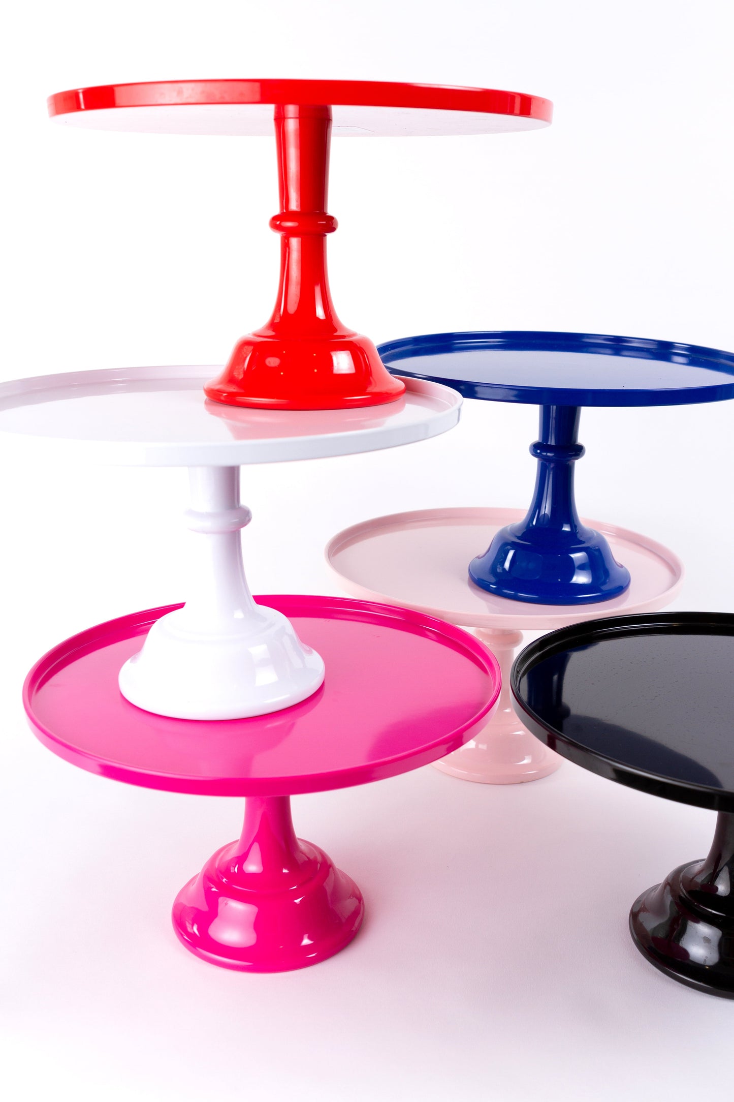 Bright Hot Pink Melamine Pedestal Cake Stand