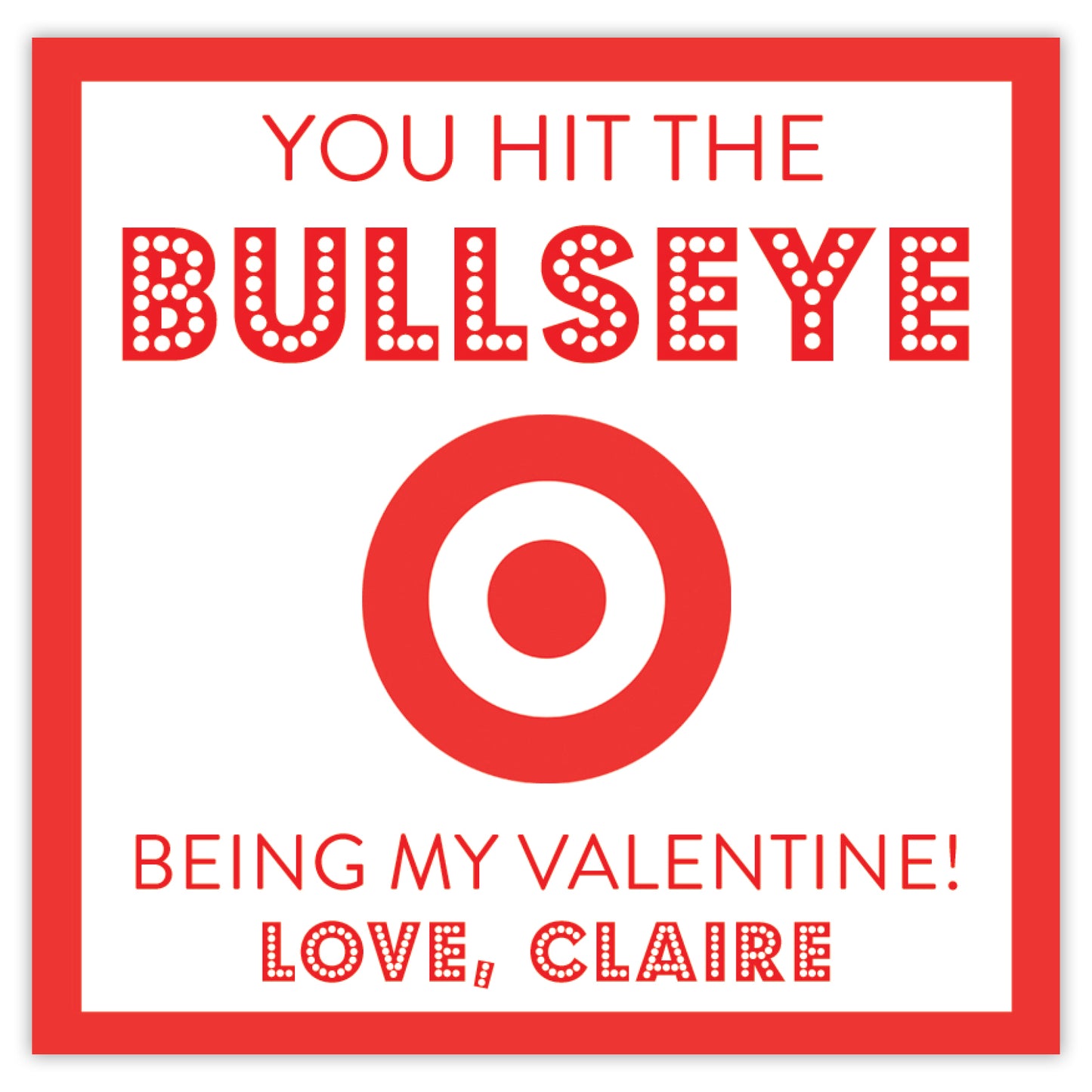 bullseye valentine