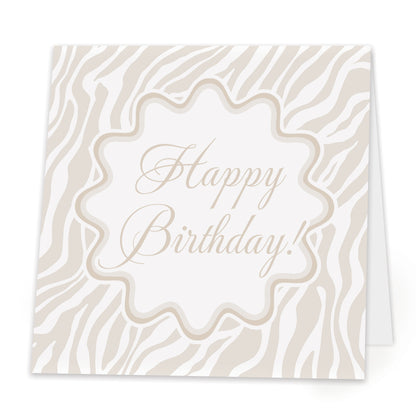 taupe zebra folded note set with envelopes