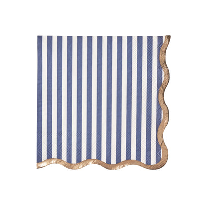 Hamptons Toile & Stripe Cocktail Napkins