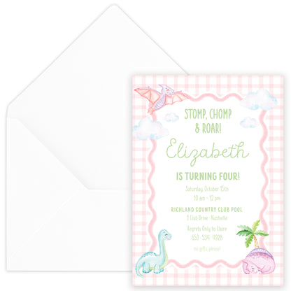 dinosaur birthday invitation