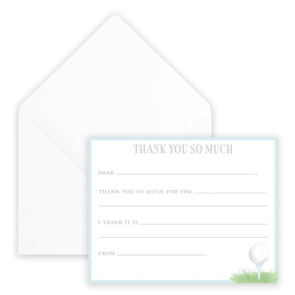 golf par-tee fill-in thank you note
