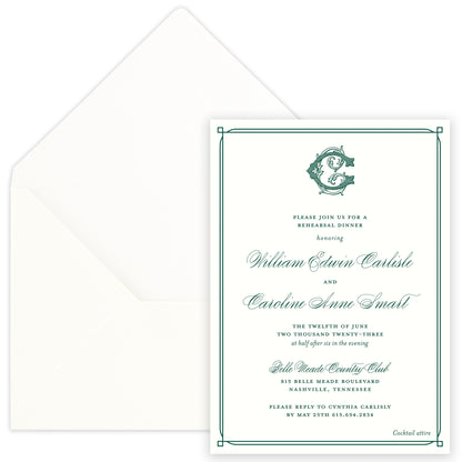 golf rehearsal dinner invitation
