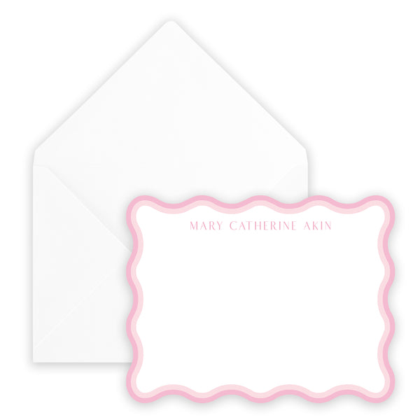 pink wave notecard