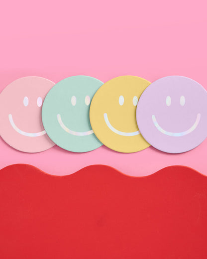 Smiley Setting Pack - plates, napkins + coasters