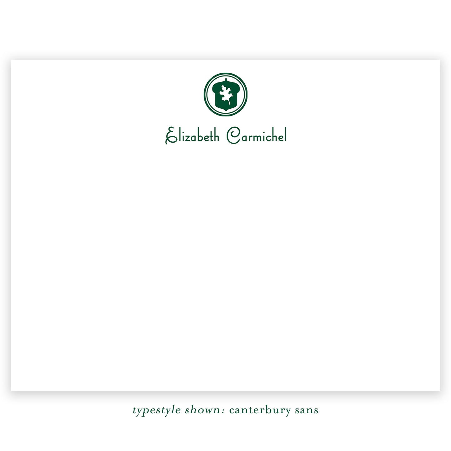 oak hill school personalized notecard