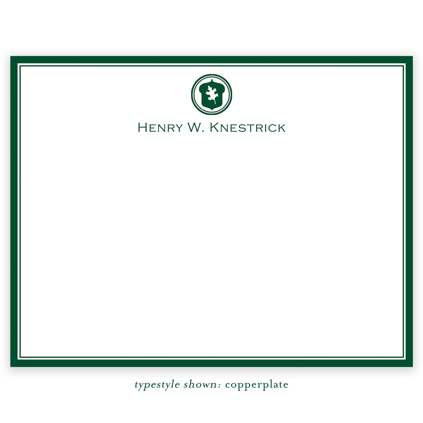 oak hill school personalized notecard