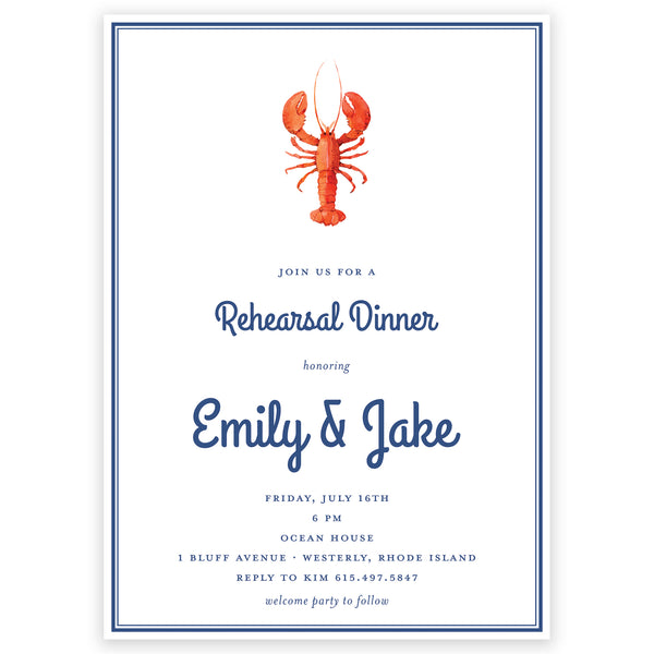 lobster boil shower invitation