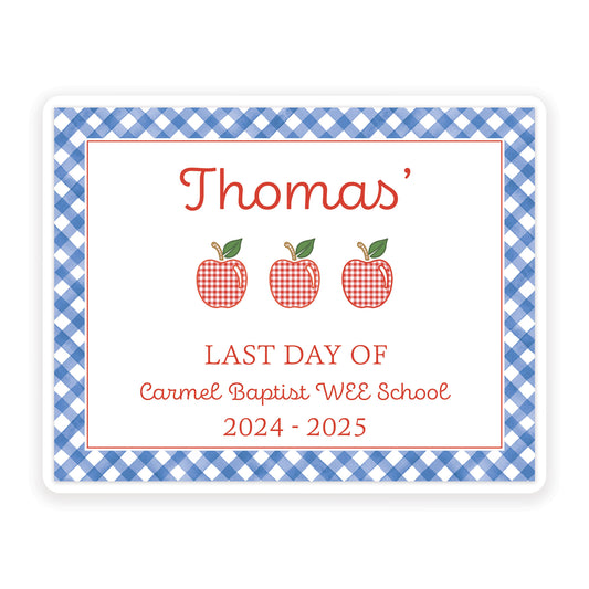 apples back to school sign - QUISK SHIP