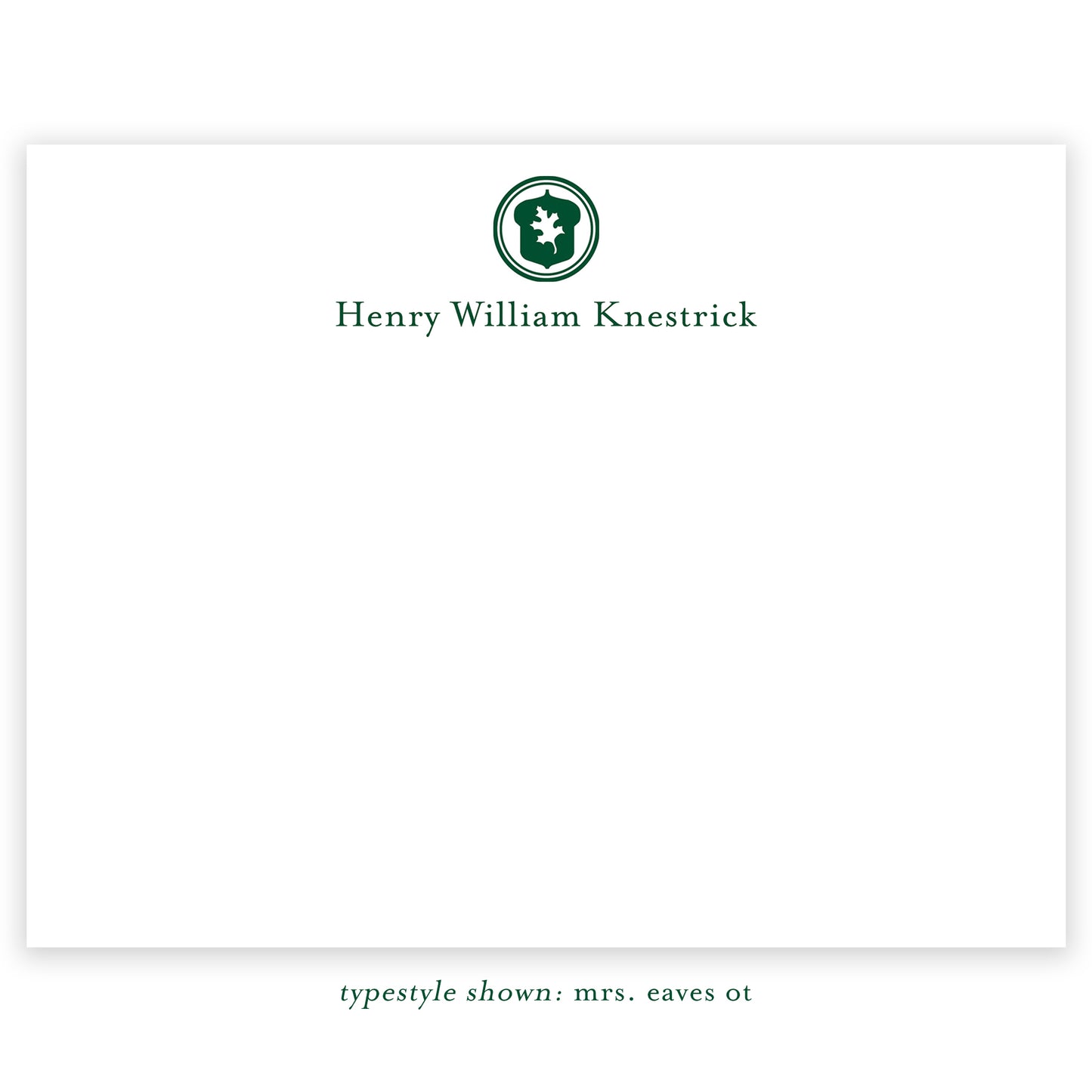 oak hill school personalized notecard