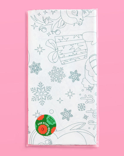 Color Me Merry Tablecloth - coloring tablecloth