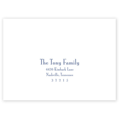 navy round monogram invitation