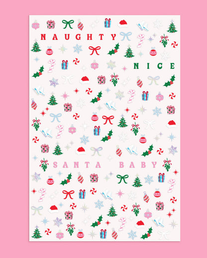 Santa Baby Nail Stickers - 744 adhesive nail stickers