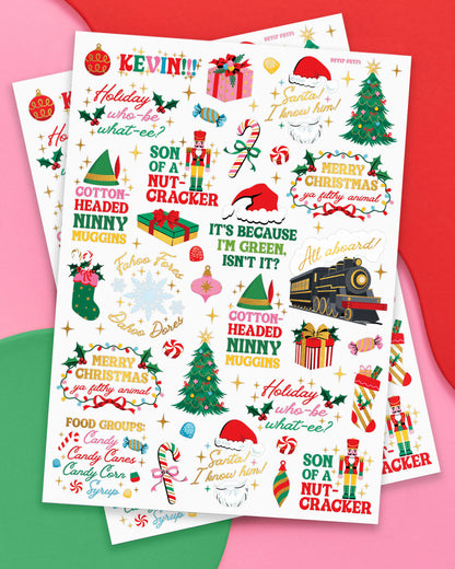 Christmas Movie Tattoos - 48 temporary tattoos