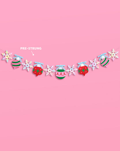 Ornament Snowflake Banner - iridescent foil banner