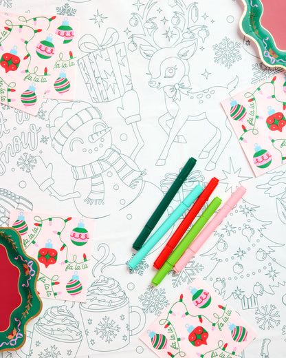 Color Me Merry Tablecloth - coloring tablecloth