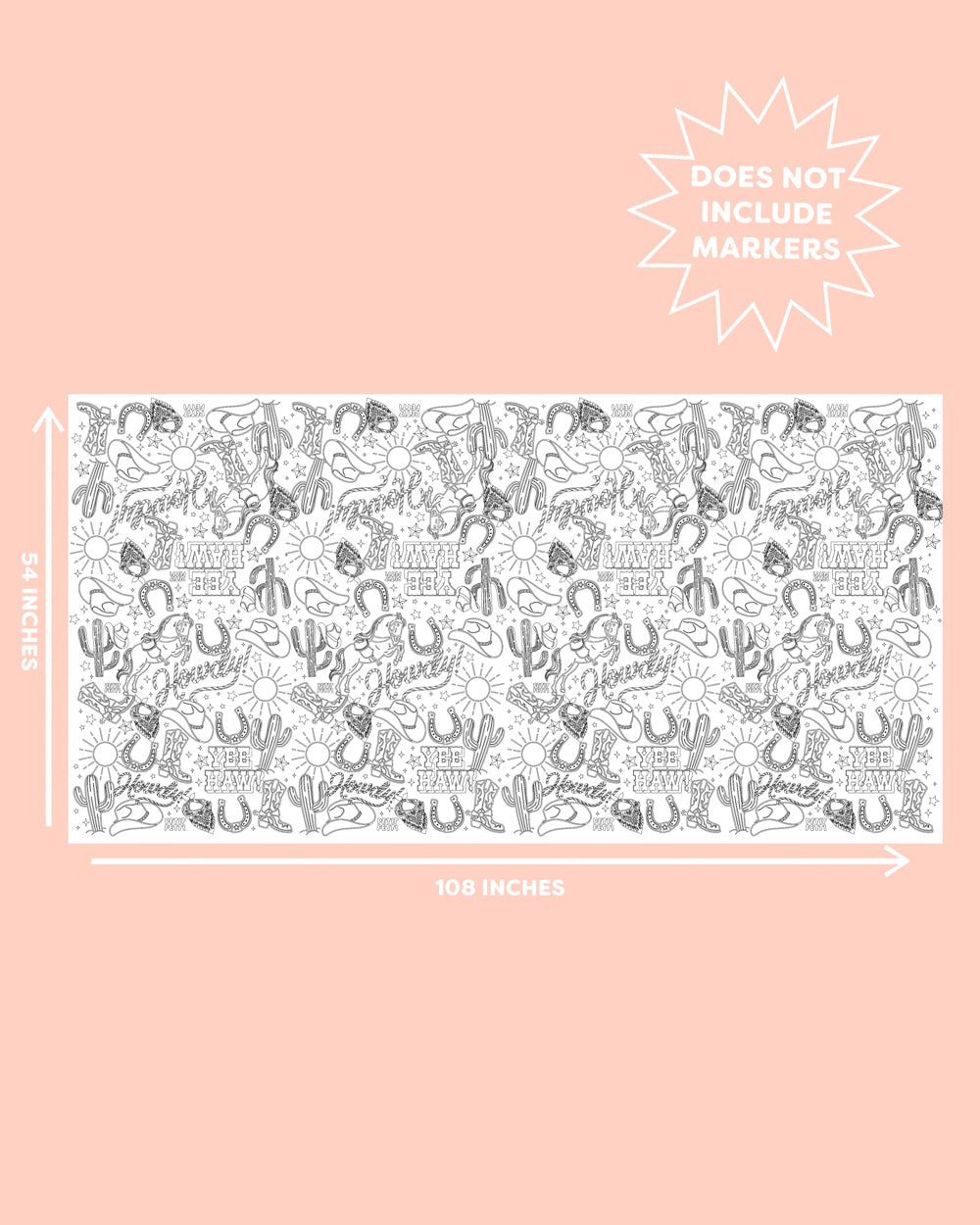 Western Coloring Tablecloth - paper coloring tablecloth