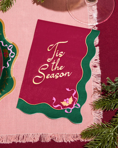 Tis the Season Napkins - 50 rectangle napkins