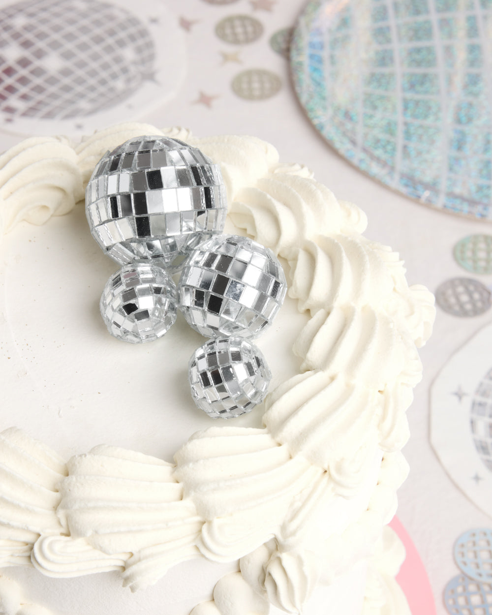 It's Disco, Baby! Topper - 4 disco ball cake toppers