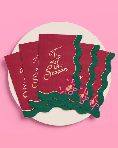 Tis the Season Napkins - 50 rectangle napkins