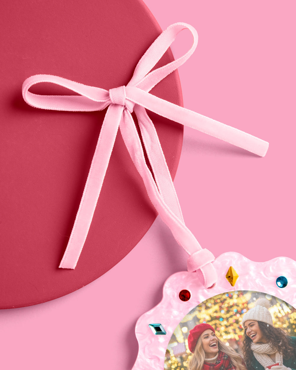 Picture Perfect Ornament - pink frame ornament