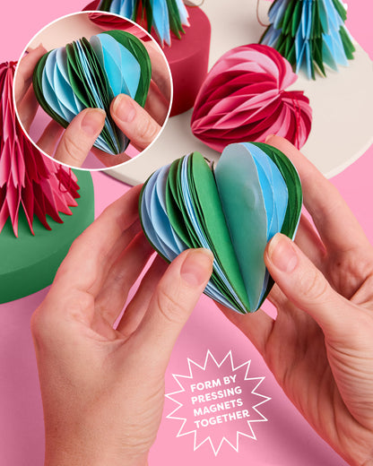 3D Paper Ornament Set - honeycomb ornament set